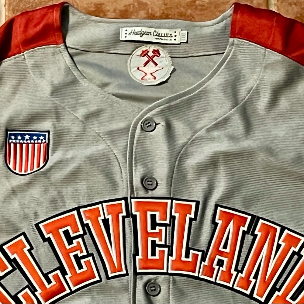 Negro league Cleveland Gray Baseball Jersey with Red Accents 3xl - Picture 4 of 8